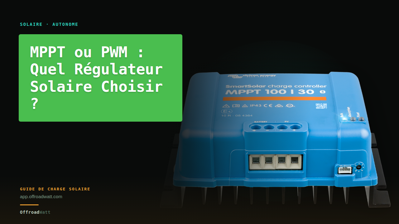 Comparatif r&eacute;gulateur solaire MPPT vs PWM pour camping-car