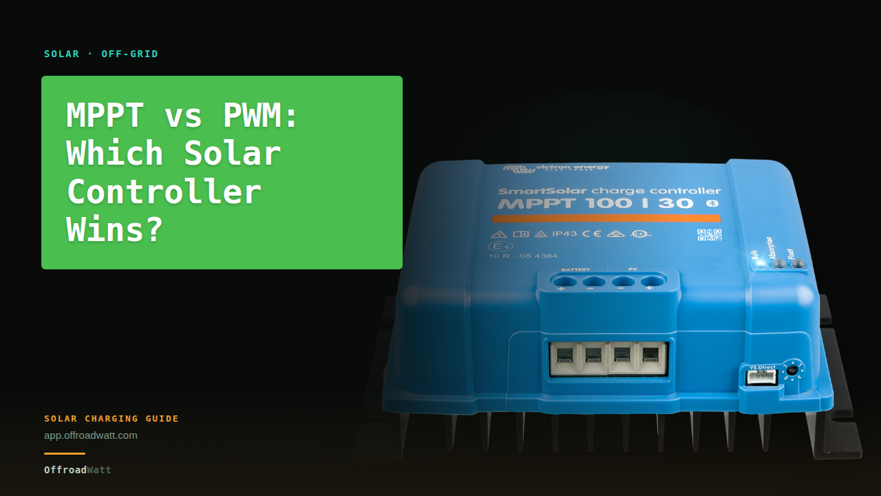 MPPT vs PWM solar charge controller comparison for campervans